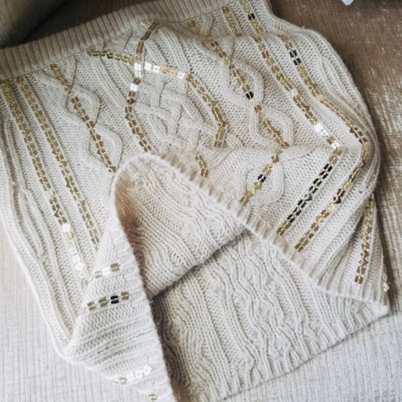 VS MODA International Knit Embellished Sweater Mini Skirt Ivory Size Small - Picture 6 of 9